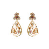18KT Rose Gold  Beads Choker And Earrings