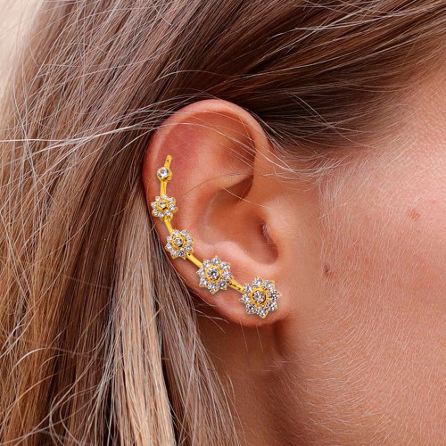 Antique Ear Cuff Jhumka Earrings  South India Jewels