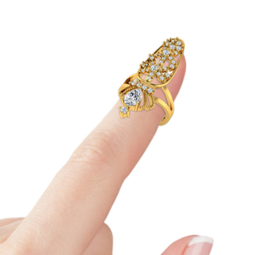 22KT Gold Fancy Nail Ring