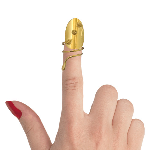 22KT Gold Adjustable Nail Ring
