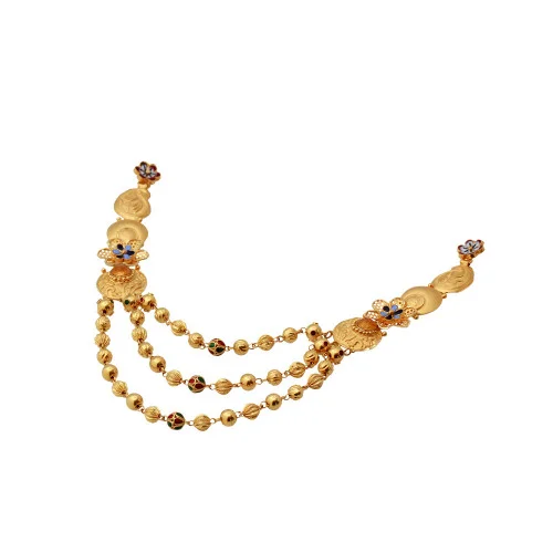 Buy Brado Jewellery Gold Plated Alloy Gold Pendant Chain Necklace Set for  Women and Girls (Pack Of 3) Online at Best Prices in India - JioMart.