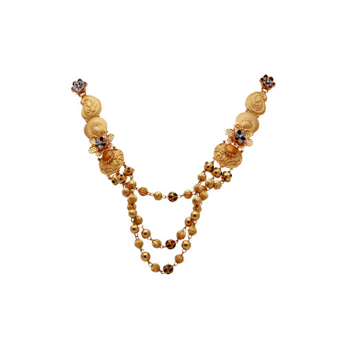 22KT Gold 3 Layer Bengali necklace

