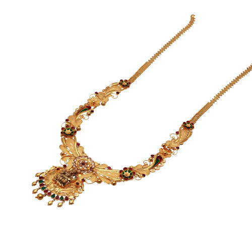 22KT Gold Bengali Long Necklace