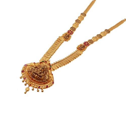 22KT Gold Semi Long Necklace