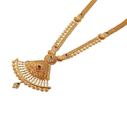 22KT Gold Semi Long Necklace