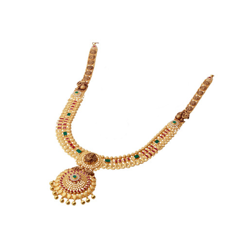22KT Gold Semi Long necklace