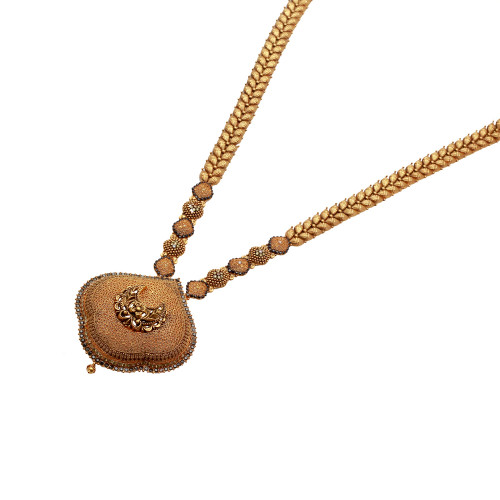 22KT Gold Antique Long Necklace