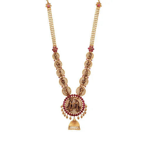 22KT Gold Antique Long Necklace