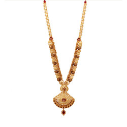 22KT Semi Antique Long Necklace (Haram)