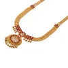 22KT Semi Antique Long Necklace (Haram)
