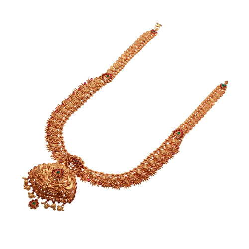 22KT Gold Antique Long Necklace
