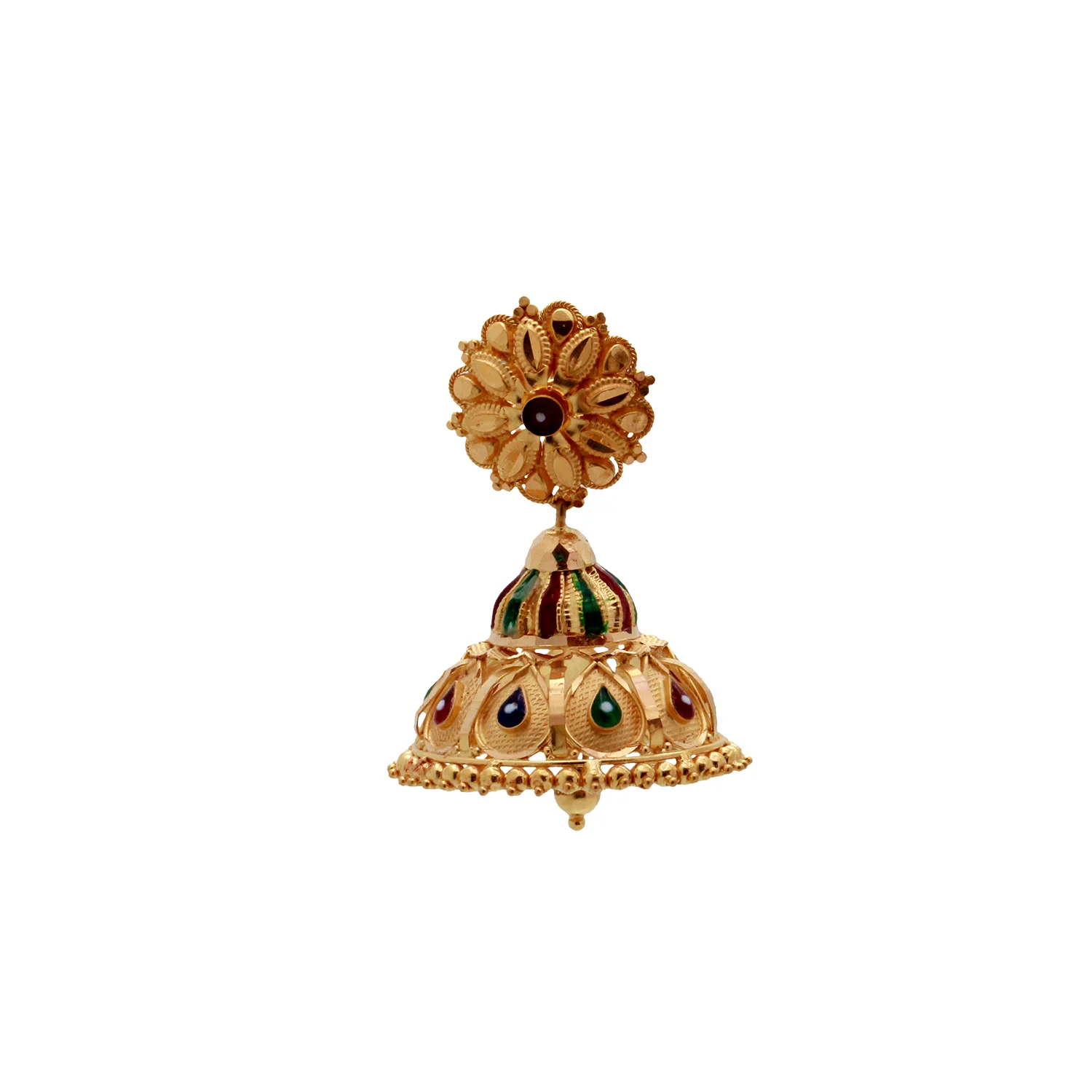 Surya Chakrayan Gold Chand Bali Style Jhumka