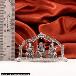 925 Silver 2D Lakshmi Ganesha Saraswathi Articles Idols AI-415