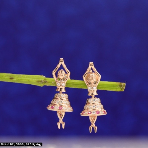 925 Silver Dancing Doll Women Jhumkas JHK-102