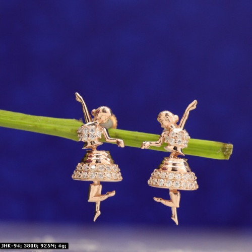 925 Silver Dancing Doll Women Jhumkas JHK-94