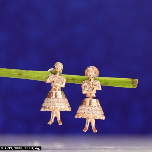 925 Silver Dancing Doll Women Jhumkas JHK-99