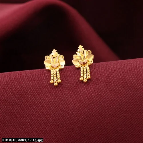 Real Diamonds Daily Wear Natural Diamond Yellow Gold Baby Kids Earrings, 2  Gram, 18KT at Rs 19500/pair in Mumbai