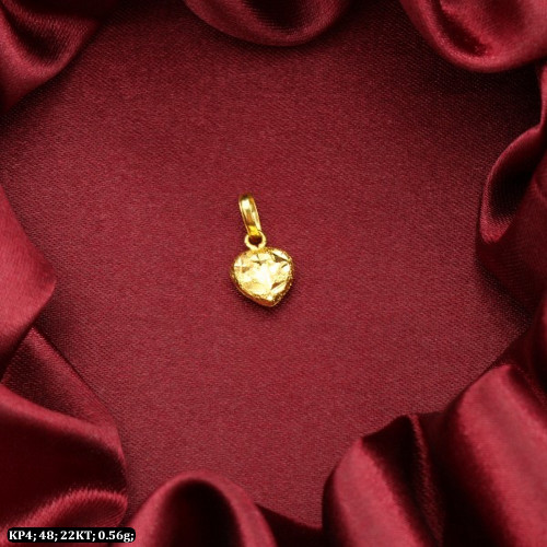 22KT Gold Kids Tiny Heart Pendant KP4 22KT Gold Kids Tiny Heart Pendant KP4
