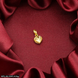 22KT Gold Kids Shined Heart Pendant KP5