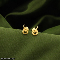 22KT Gold Kids Fancy Flower Earring-Studs KS2
