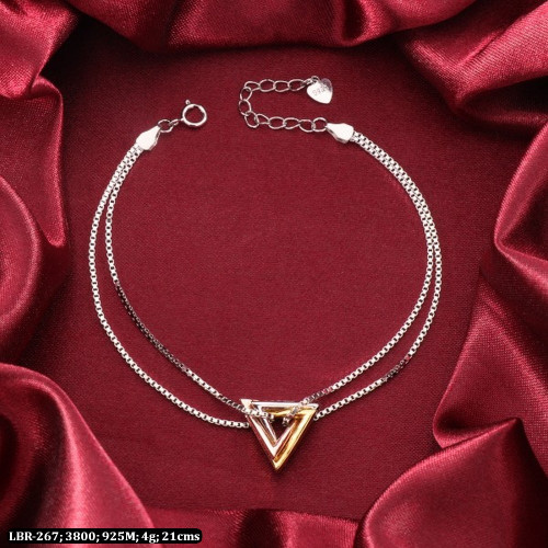 925 Silver Triangle Women Bracelet LBR-267