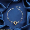 925 Silver Square Women Bracelet LBR-269