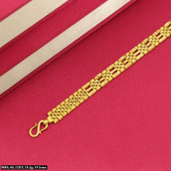 22KT Gold Mens Embroyed Bracelet MB4