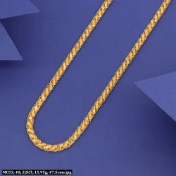 22k Plain Gold Necklace Set JGS-2208-06751 – Jewelegance
