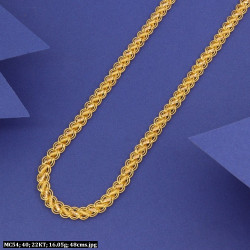 22KT Gold Mens Flat Designer Chain MC54