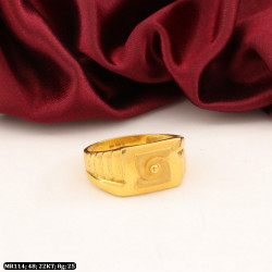 22KT Gold Men box Shaped Ring MR114
