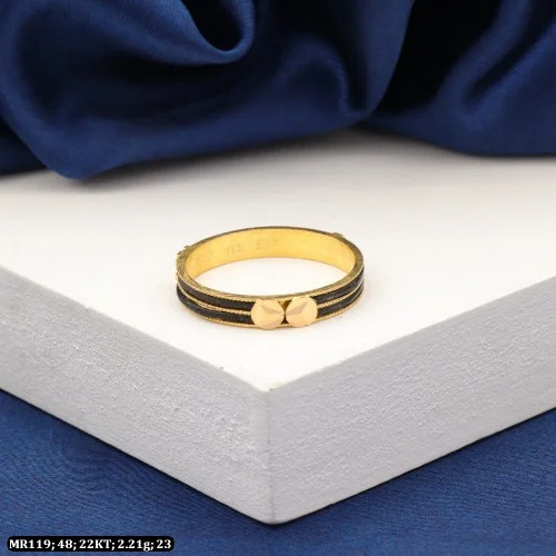 Black Zirconium and 9ct Yellow Gold Edges 6mm Wedding Ring