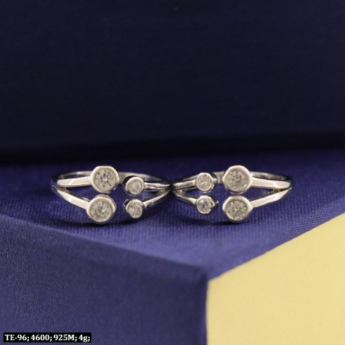 925 Silver Prarthana Women Toe-Rings TE-96