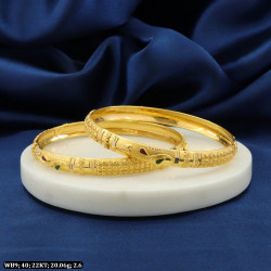 22KT Gold Womens Function Wear Bangles WB9