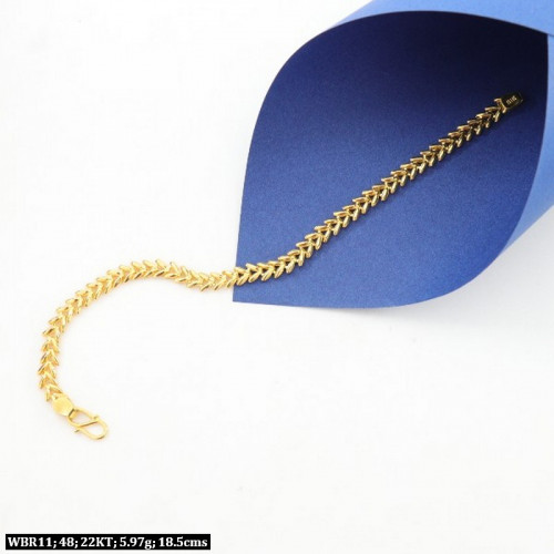 22KT Gold Womens Chain Based Bracelet WBR11