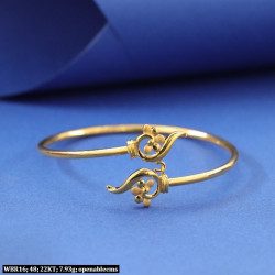 22KT Gold Half Heart Bracelet - Perfect Gift for Women