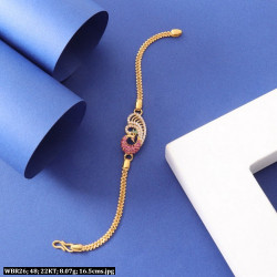 22KT Gold Womens Cute Peacock Bracelet WBR26