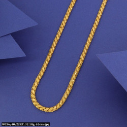 22KT Gold Womens Flat Design Chain WC36