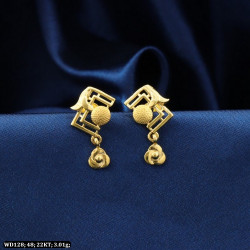 22KT Gold Women 3 Earring-Drops WD128
