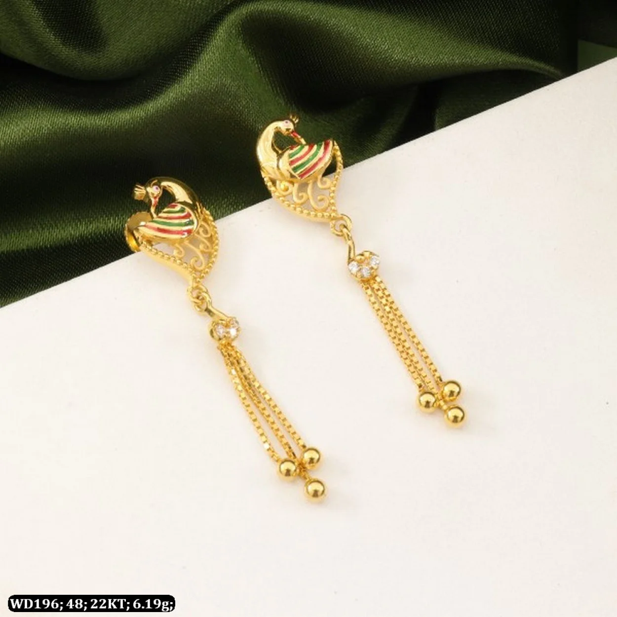 Pari Art Jewellery Forming Gold Dangler Earrings