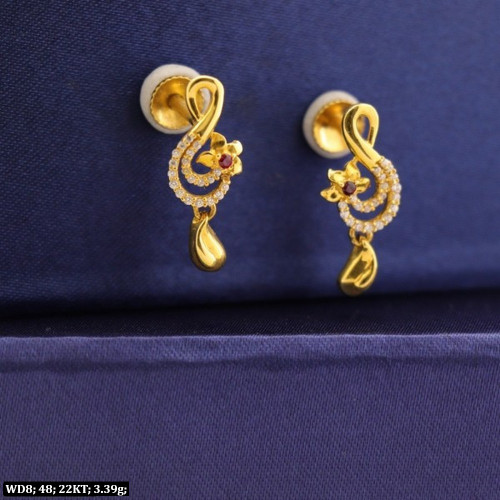 22KT Gold Women Earring-Traditional Drops WD8