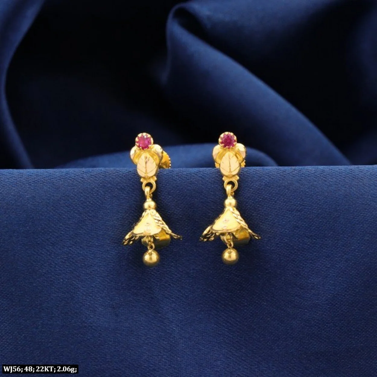 Buy quality Calcutti Fancy Hanging 22k Gold Earring in Rajkot