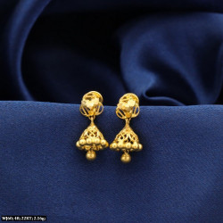 22KT Gold Kids Simple Wear Earring-Jhumkas WJ60