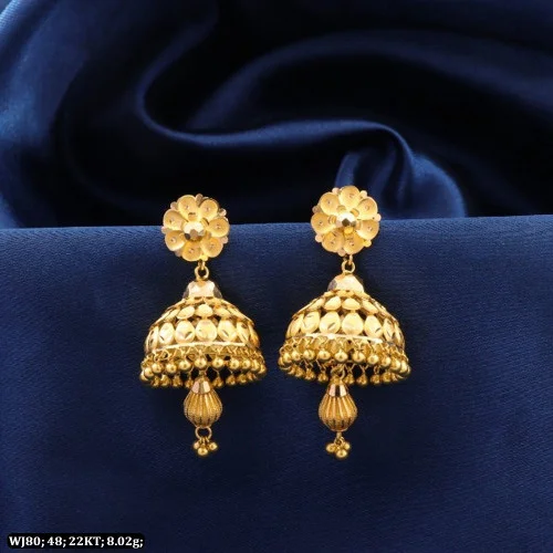 Indian Jhumka Earrings Latest Screw Back Peacock Design Gold Plated  Collections J21832