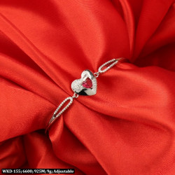 925 Silver Heart Women Kada WKD-155