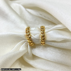 18KT Gold Kids Twin Leaf Earring-Stud WNP103