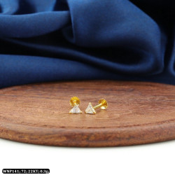 22KT Gold Kids Triangle Earring-Stud WNP141