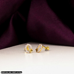18KT Gold Kids Tiny Butterfly Earring-Stud WNP184