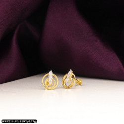 18KT Gold Kids Simple Earring-Stud WNP216