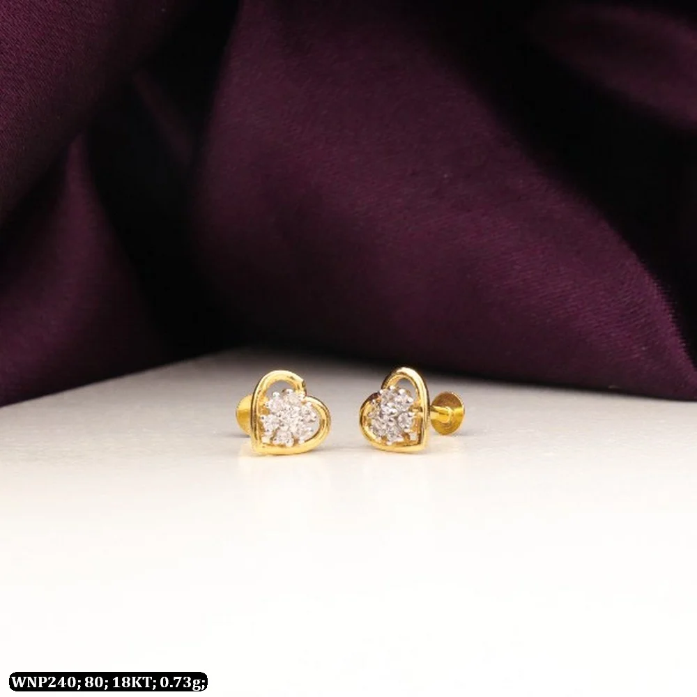 Duck Diamond Earring Studs - 14 Karat Gold Earring for Girls – MOSUO