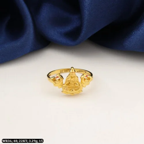 Buy Antique Temple Ring with gold plating 200075 | Kanhai Jewels